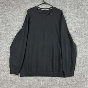 Rhone Sweater Men 2XL Resolve Pique Polo Black Crewneck Knit Preppy Minimalist